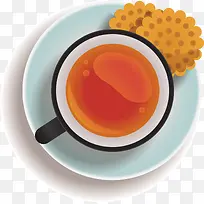一杯蜂蜜柚子茶 与饼干