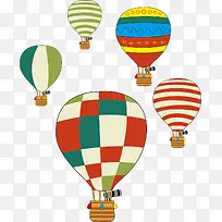 热气球氢气球卡通矢量