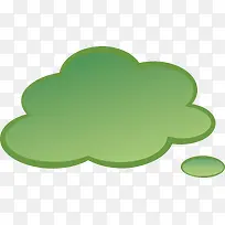 绿色云彩气泡