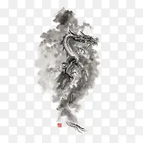 中国风水墨龙