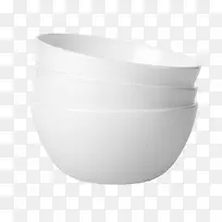 白色层叠着的餐具碗陶瓷制品实物