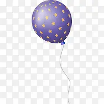 儿童节紫色星星气球
