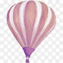 紫色泼墨热气球