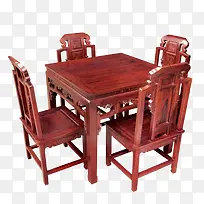 商店红木桌椅五件套