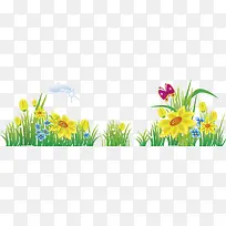 黄色菊花矢量免抠素