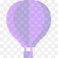 海报卡通紫色降落伞形状