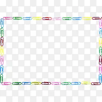 回形针组合长方形边框