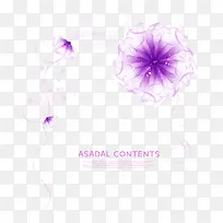 紫色透明花朵图案