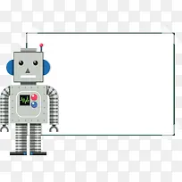 灰色机器人教育边框