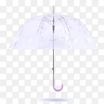 浅紫色图案透明伞png素材