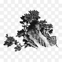 水墨假山