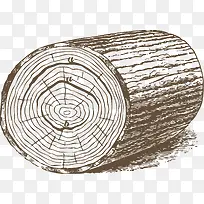 写实的矢量原始木材