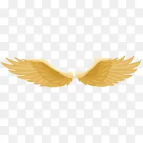 完全展开的金色天使之翼
