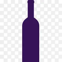 手绘紫色酒瓶