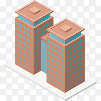 卡通建筑大楼素材图