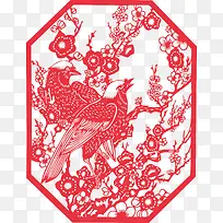 春节红色剪纸装饰
