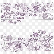 创意紫色花纹矢量