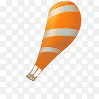 变形的橙色热气球