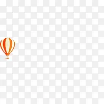 橙色白色线条热气球