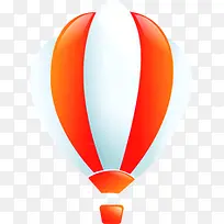 橙色条纹热气球光棍节