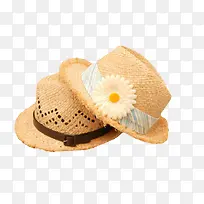 卡其色度假镂空花朵女士沙滩帽实
