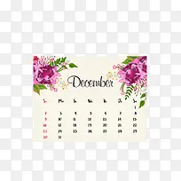2018年12月花朵日历
