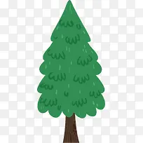 矢量图绿色的松树