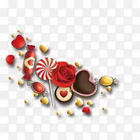 情人节巧克力糖果装饰