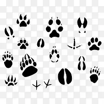 动物脚印图案素材