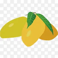 矢量图黄色的水果