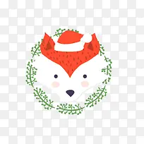 狐狸圣诞冬天卡通矢量素材