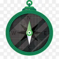 绿色格子花纹指南针