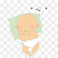 婴儿宝宝睡觉PNG下载
