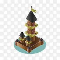 迷你城堡3D建模