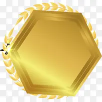 手绘精美金黄色矢量