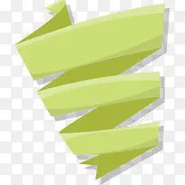 绿色螺旋彩带标题框