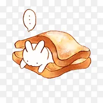 睡在面包里的小白兔