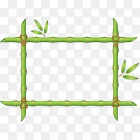 绿色竹框