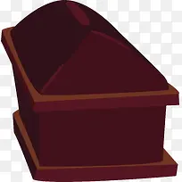 棕色木质棺材