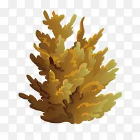 矢量卡通海草植物海底世界珊瑚免