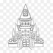 儿童画城堡简笔画