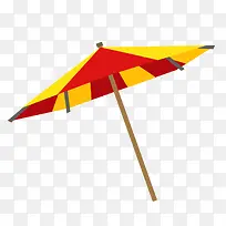彩色几何雨伞元素