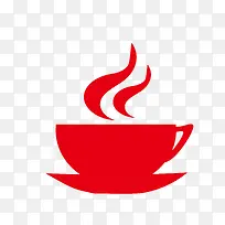 红色杯子设计茶印