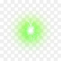 绿色星光光芒效果元素