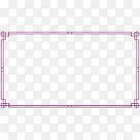 春节紫色方形边框