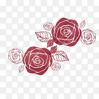 红色玫瑰花设计素材