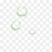 绿色气泡水珠