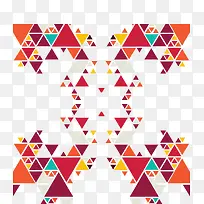 抽象彩色三角花纹