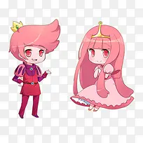 卡通王子和公主