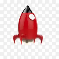 红色的火箭模型